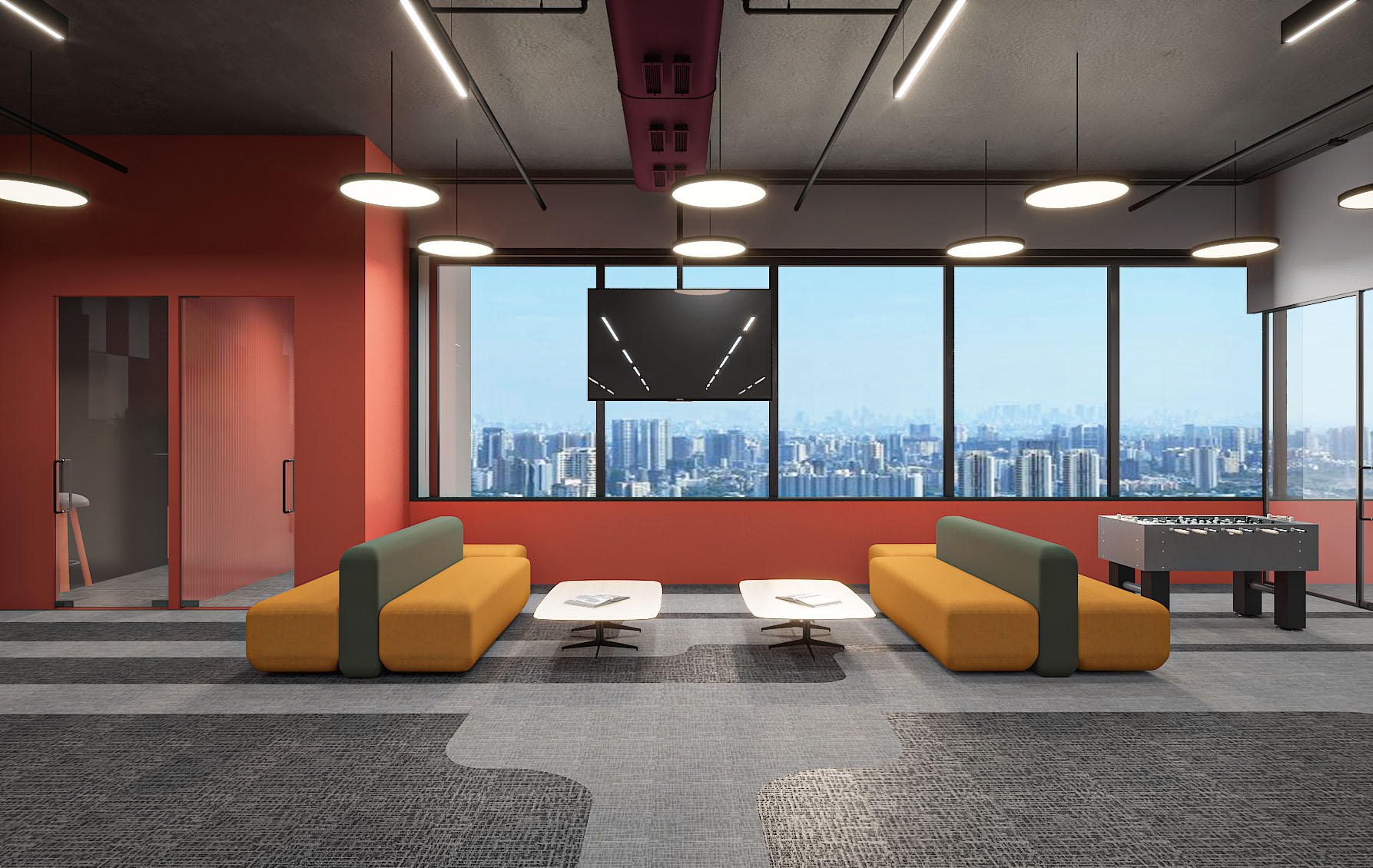 ArcelorMittal Construction Office, commercial interior view 5.