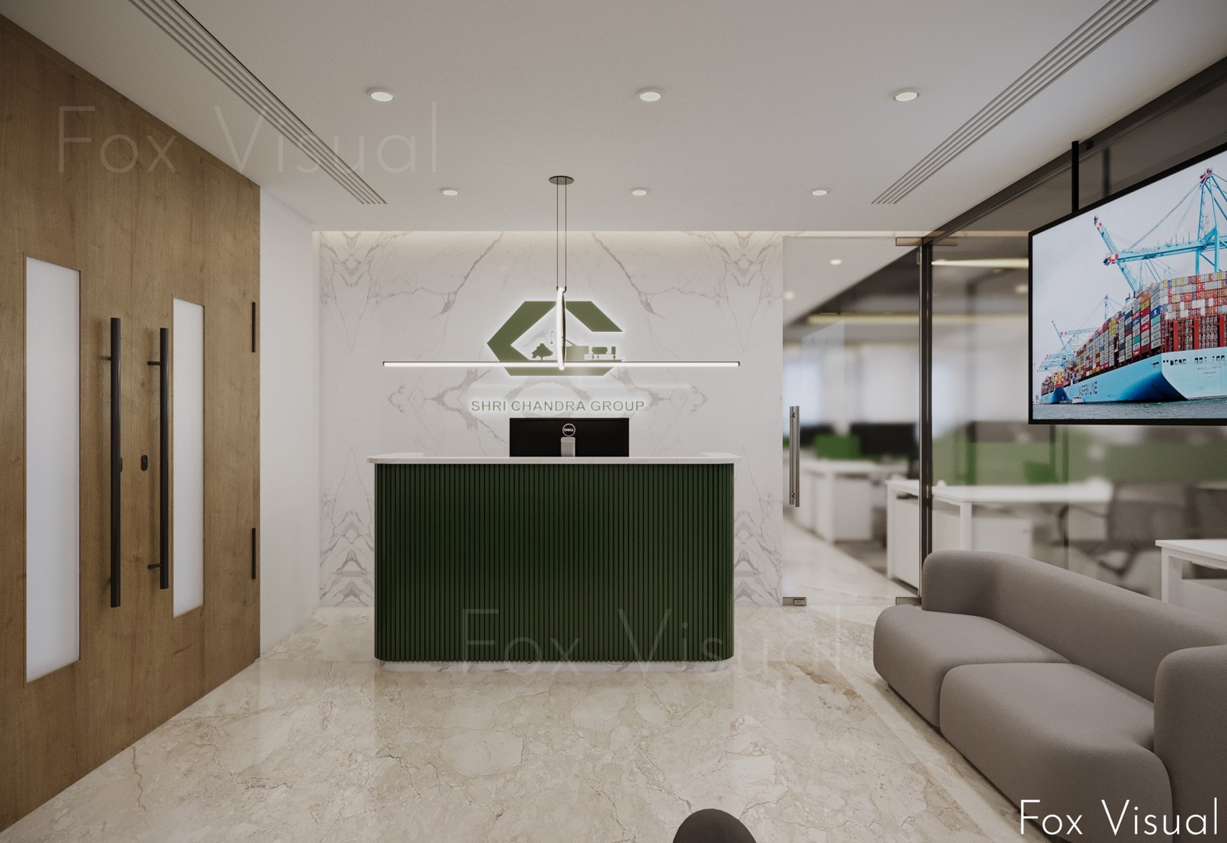 Chandra Shipping commercial interior by Madane Design Workshop.