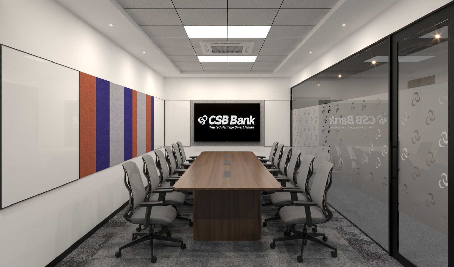 CSB Bank, Arihant Aura commercial interior by Madane Design Workshop.