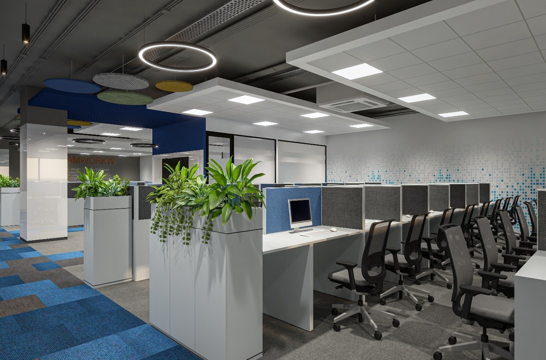 DCB Bank, Hubtown, commercial interior view 3.