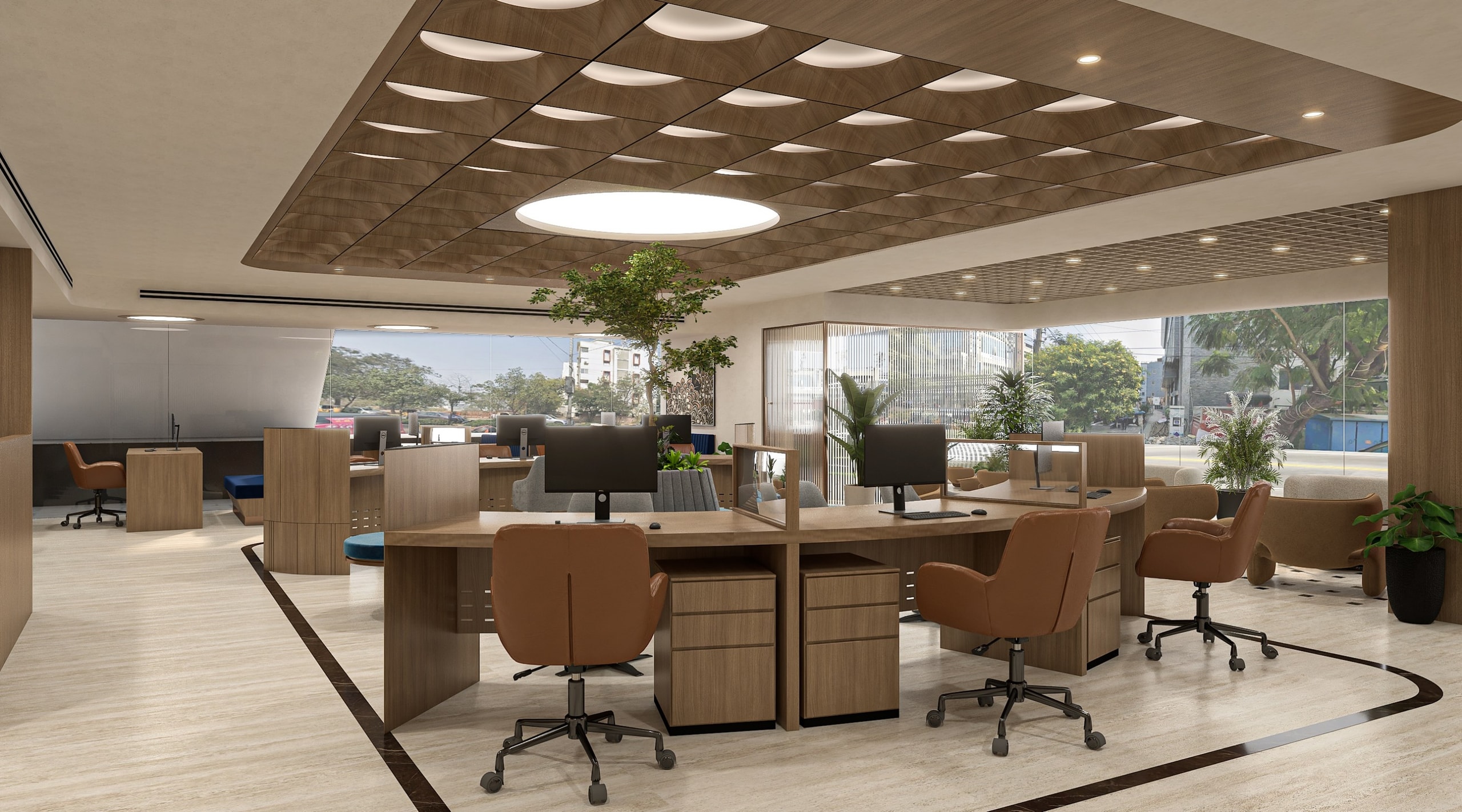 DCB Bank, Hyderabad, commercial interior view 5.
