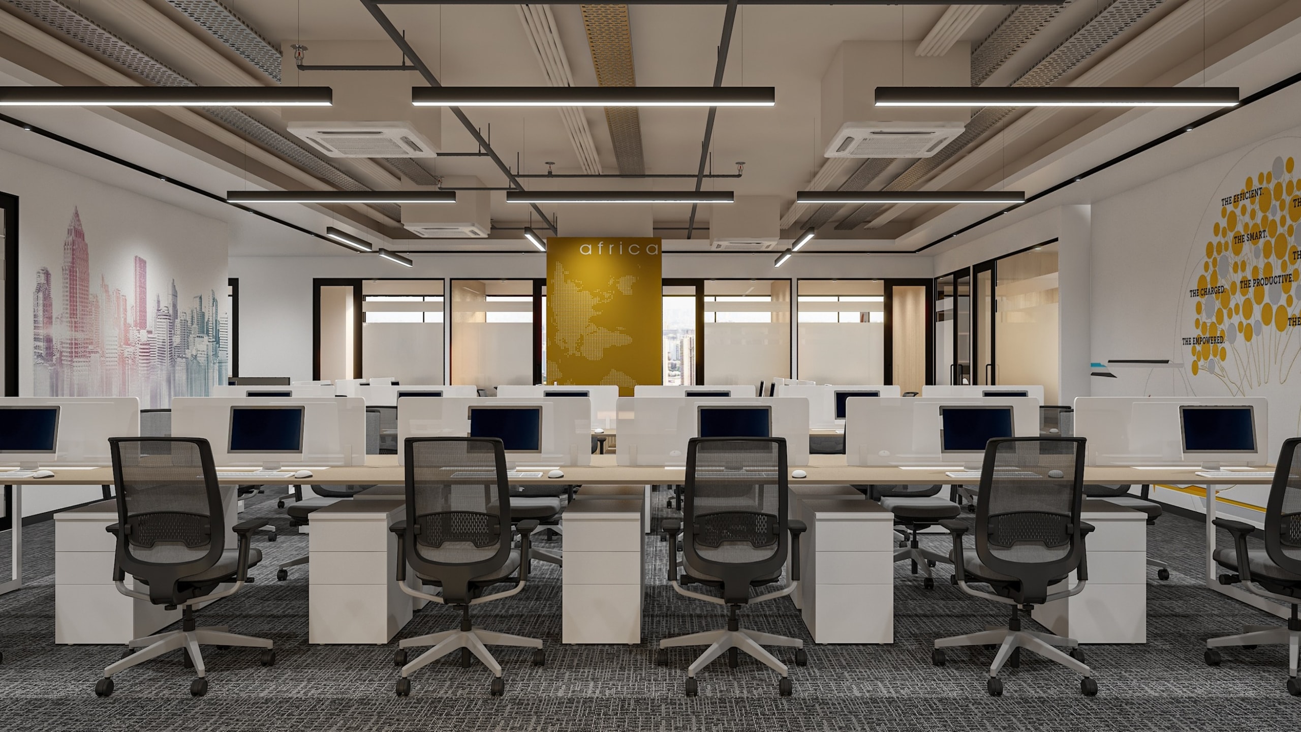 Emirates Shipping, MIDC Mumbai, commercial interior view 1.