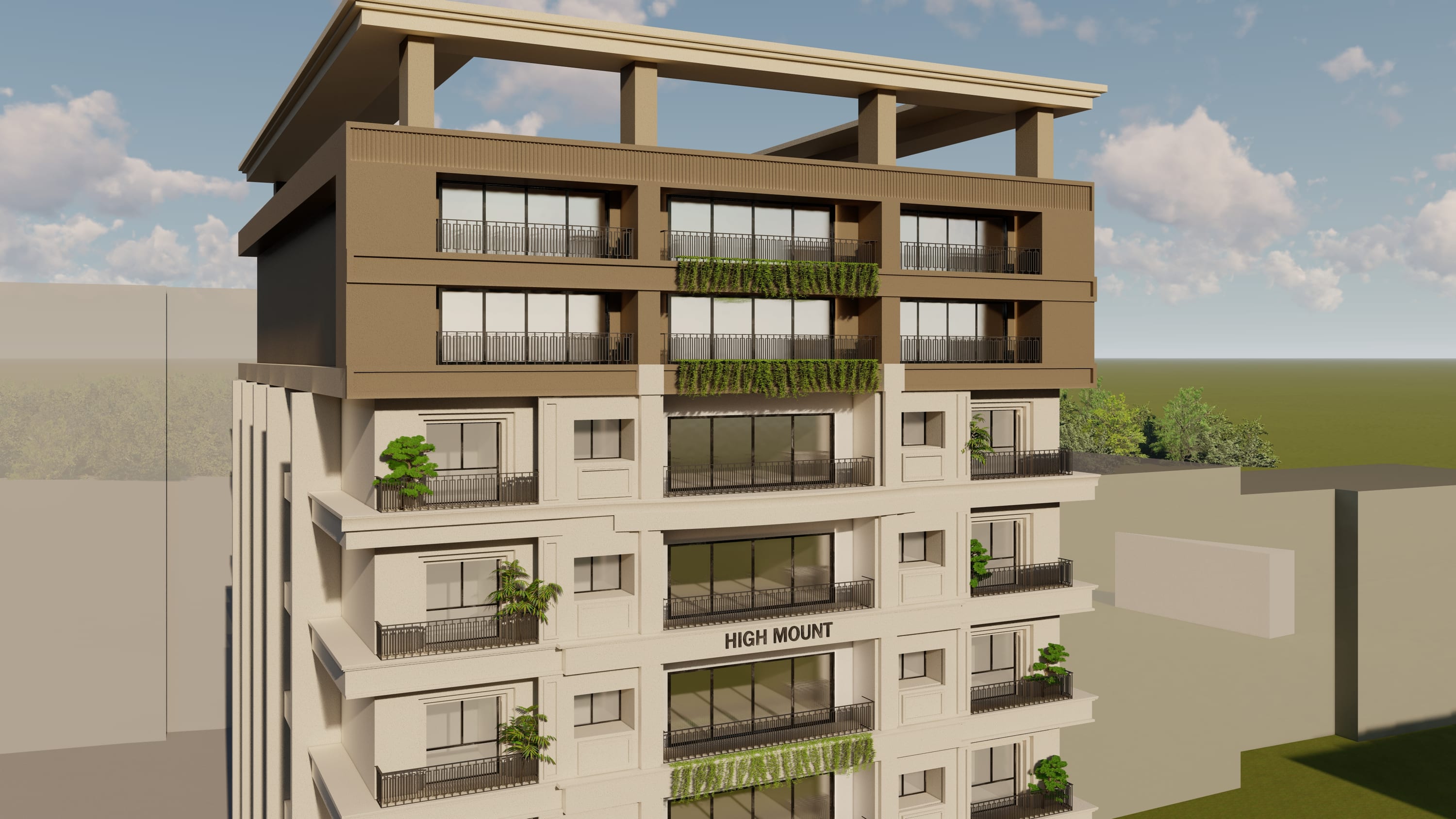 Highmount, Walkeshwar, architecture view 2.