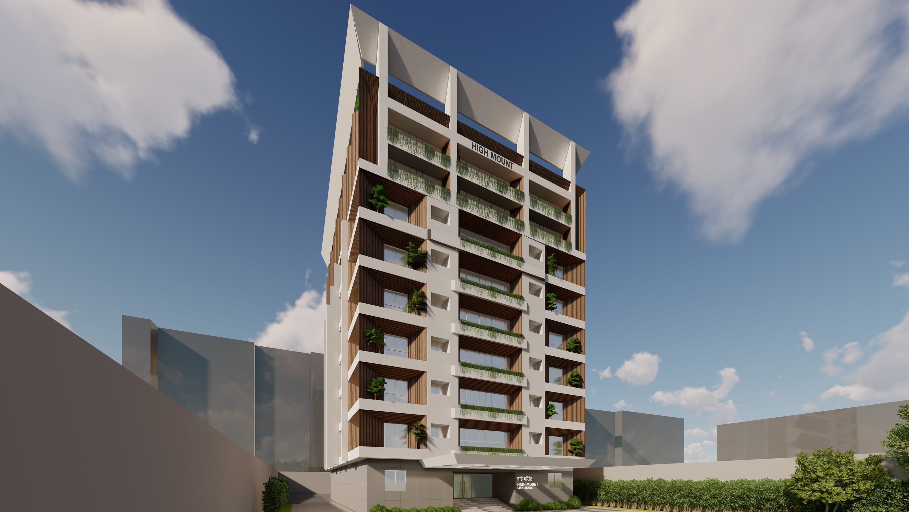 Highmount, Walkeshwar, architecture view 3.