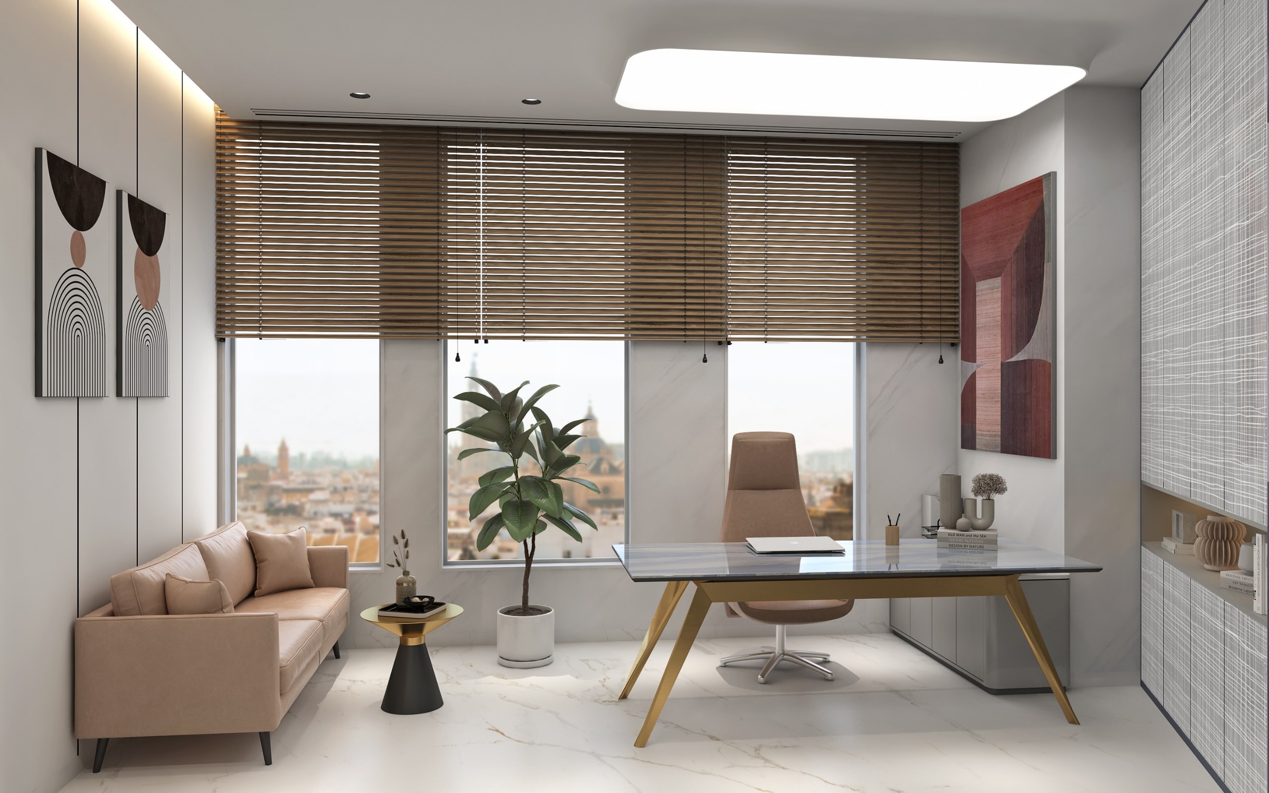 Inventa One, One Lodha Place, commercial interior view 1.