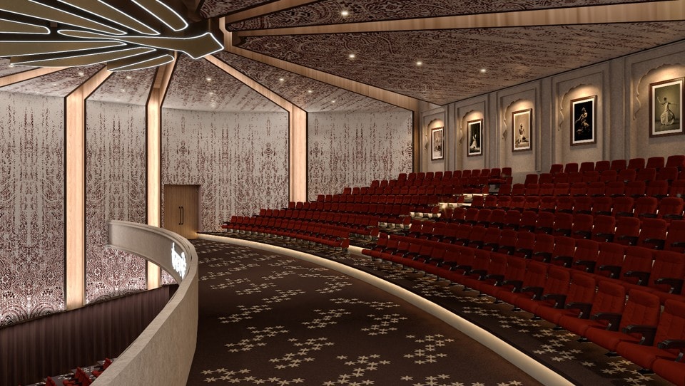 Ravindra Natya Mandir, architecture view 6.