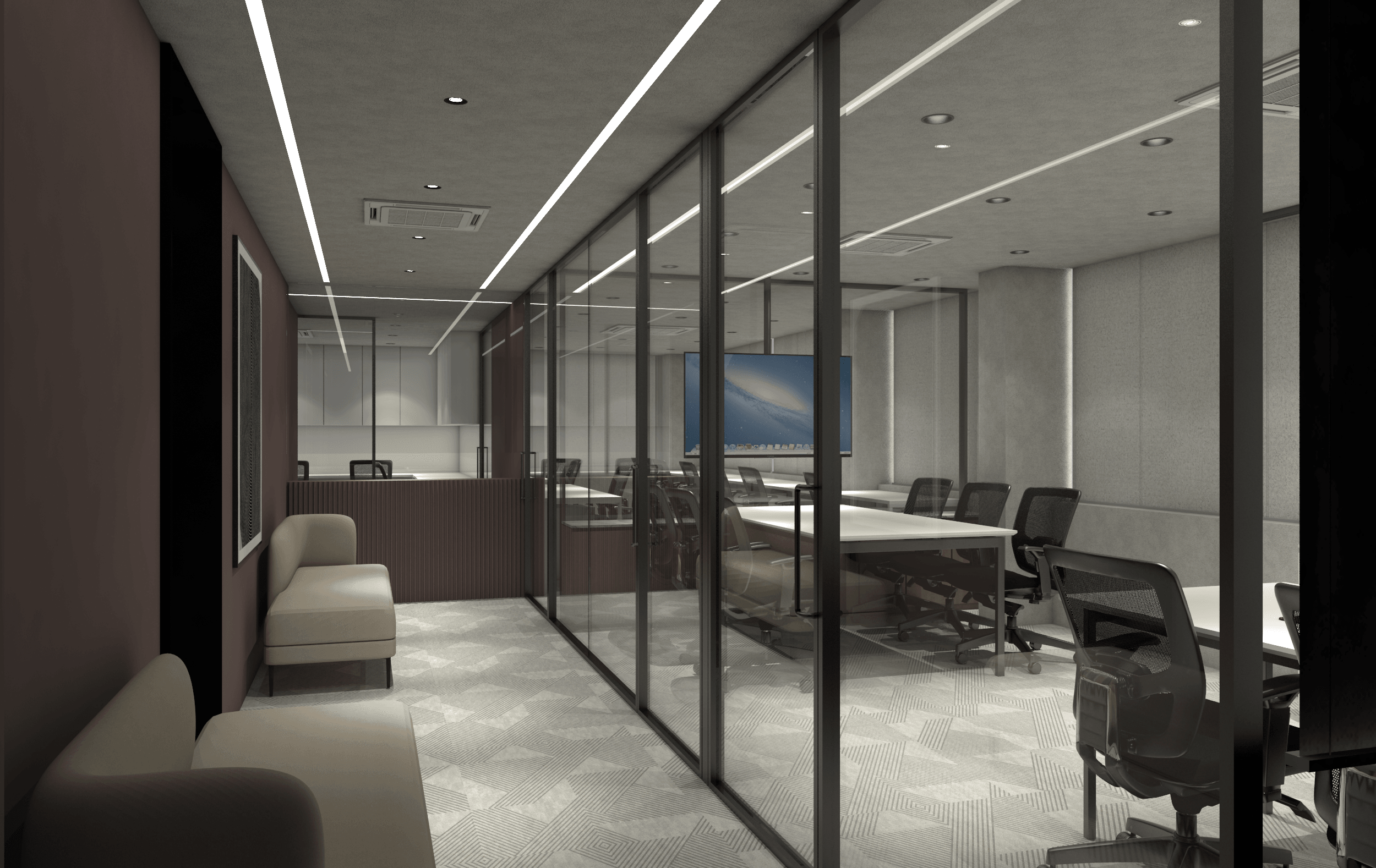 SGL India Headquarters, BKC, commercial interior view 1.
