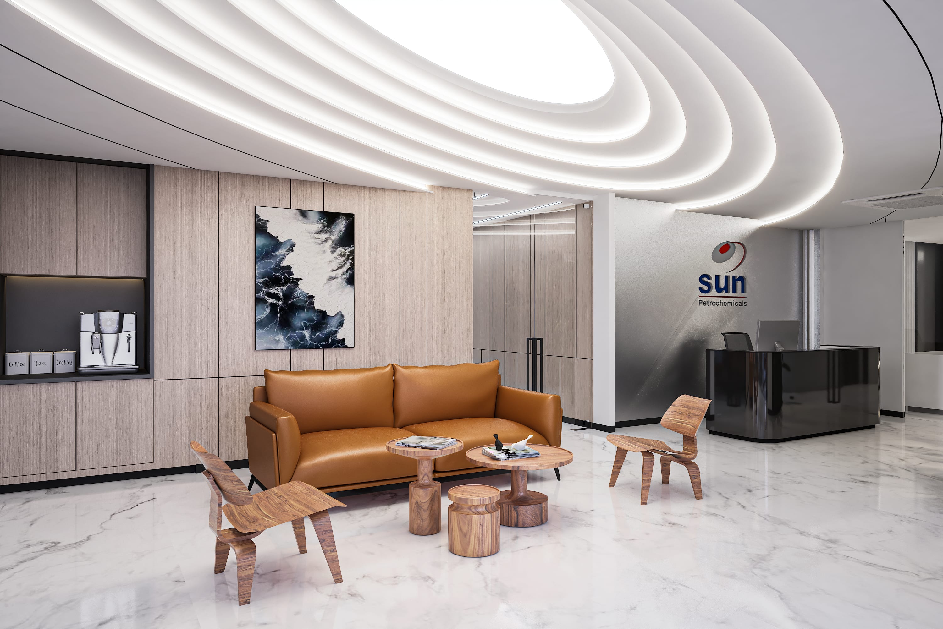Sun Petrochemicals Headquarters, commercial interior view 2.