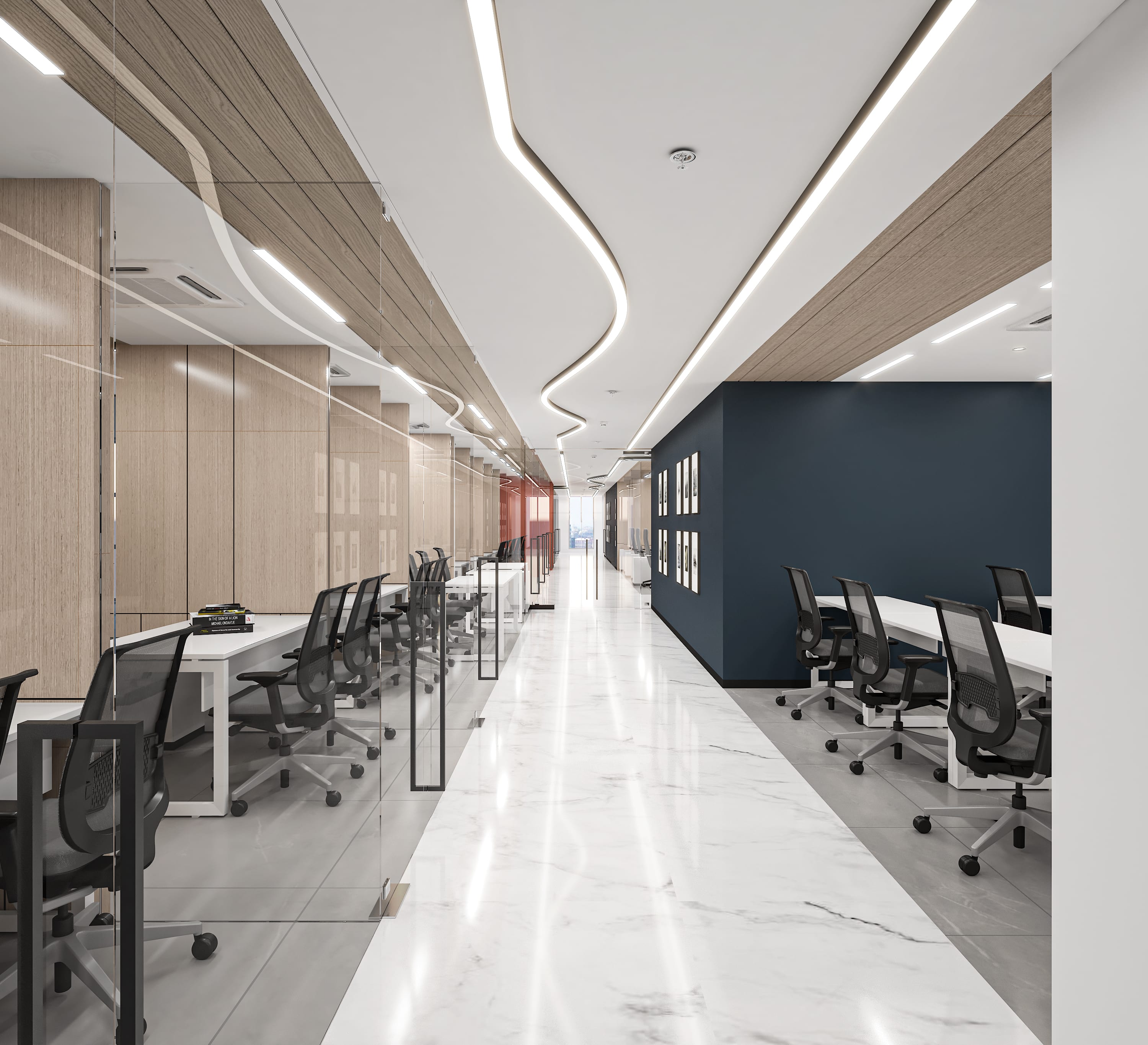 Sun Petrochemicals Headquarters, commercial interior view 4.