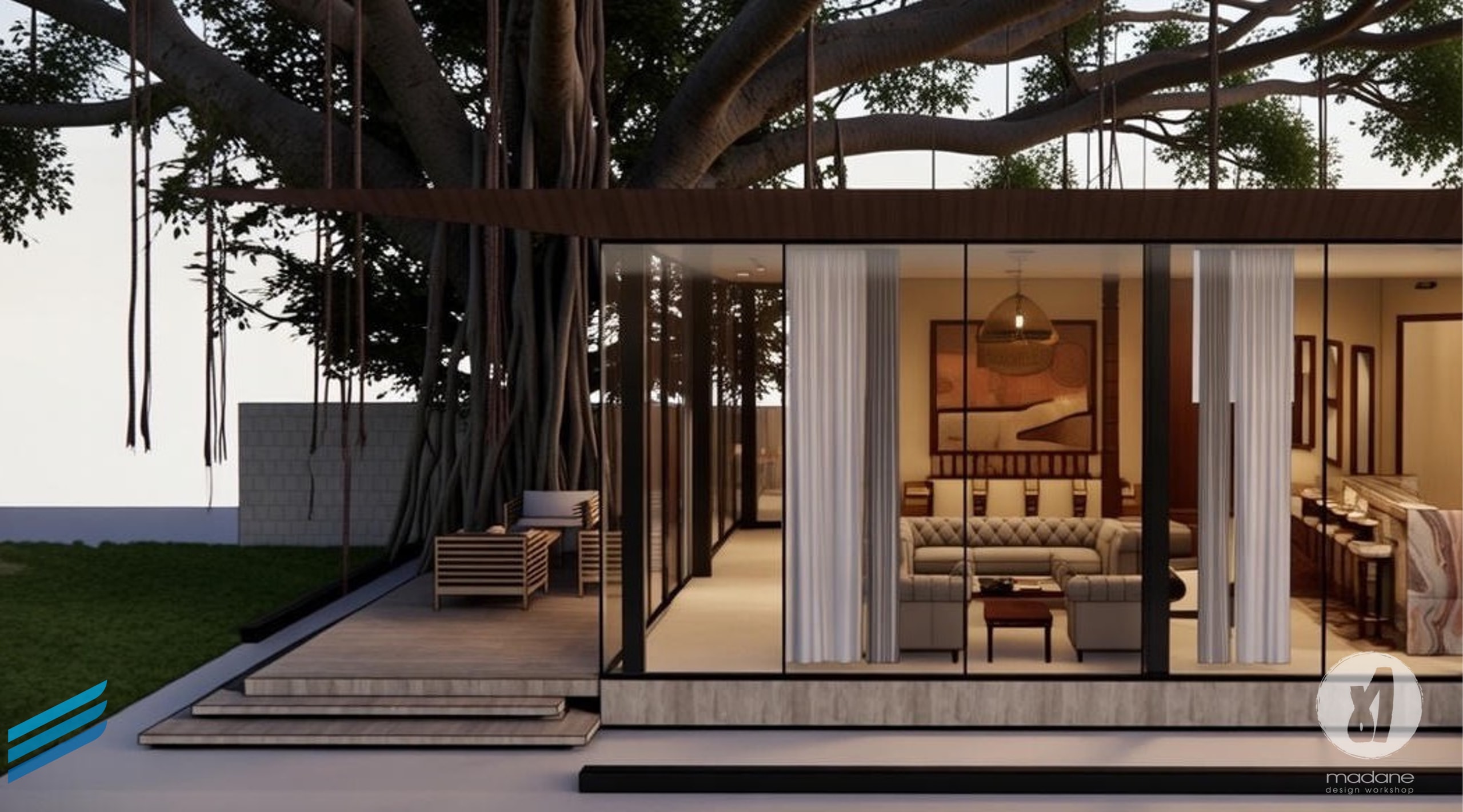The Banyan Tree Glass House, Delhi, architecture view 2.